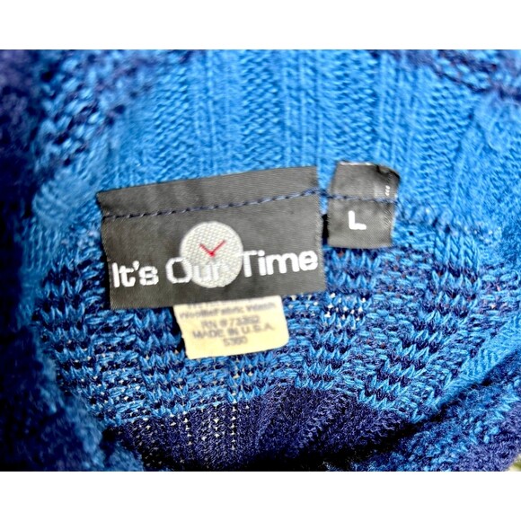 Y2K 2000s Vintage Striped Fitted Ribbed Sweater Long Sleeve Acrylic Grunge Large - Picture 4 of 6